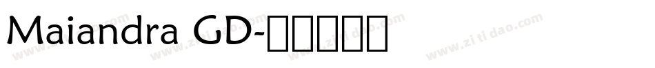 Maiandra GD字体转换